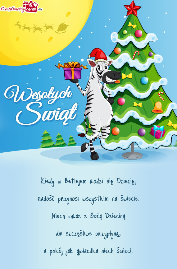 Kiedy w Betlejem rodzi się Dziecię,  radość przynosi wszystkim na