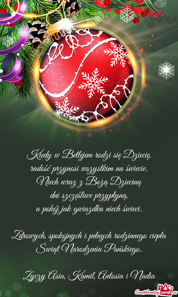 Kiedy w Betlejem rodzi się Dziecię,  radość przynosi wszystkim na