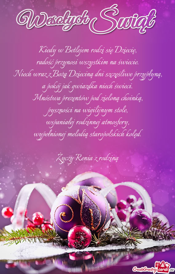 Kiedy w Betlejem rodzi się Dziecię,  radość przynosi wszystkim na