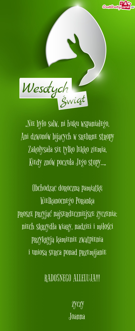 Kiedy znów poczuła Jego stopy…„ Obchodząc doroczną pamiątkę Wielkanocnego Poranka p