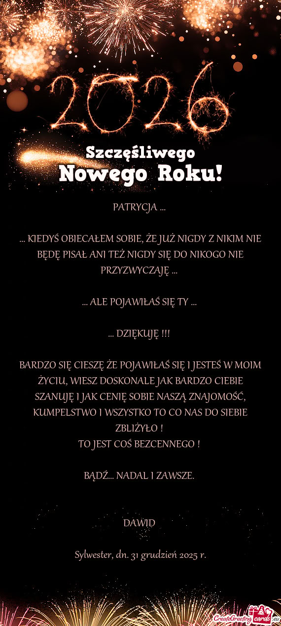 KIEDYŚ OBIECAŁEM SOBIE, ŻE JUŻ NIGDY Z NIKIM NIE BĘDĘ PISAŁ ANI TEŻ NIGDY SIĘ DO NIKOGO