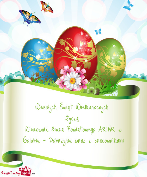 Kierownik Biura Powiatowego ARiMR w Golubiu - Dobrzyniu wraz z pracownikami