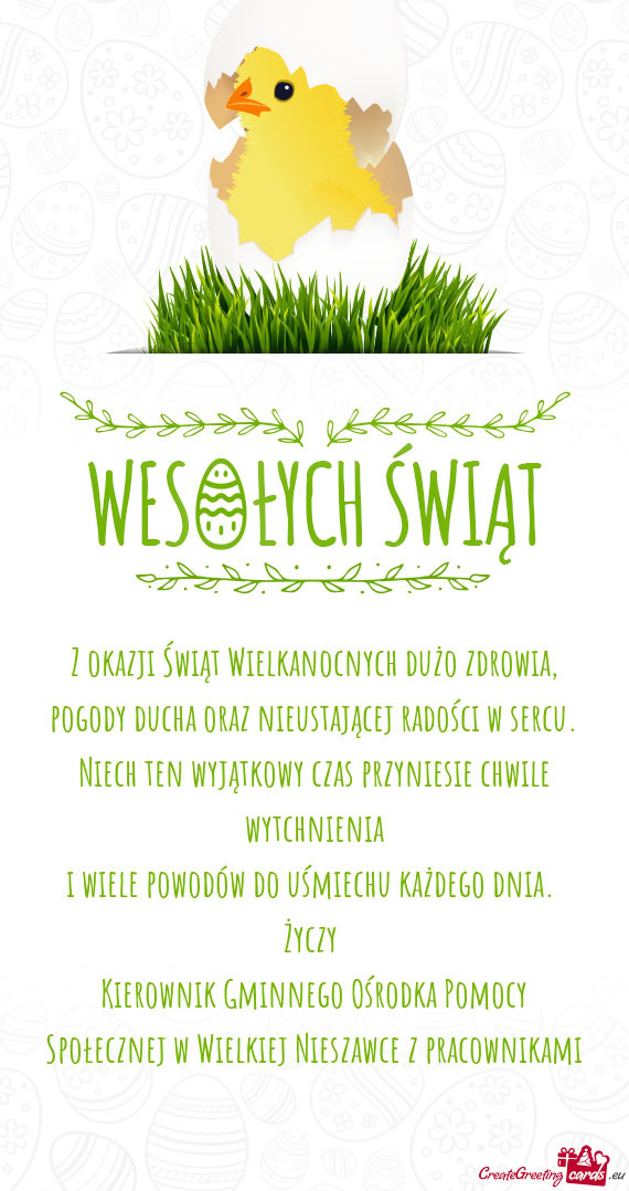 Kierownik Gminnego Ośrodka Pomocy Społecznej w Wielkiej Nieszawce z pracownikami