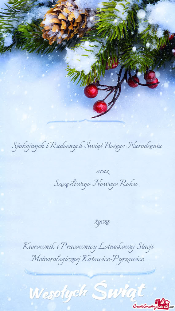 Kierownik i Pracownicy Lotniskowej Stacji Meteorologicznej Katowice-Pyrzowice