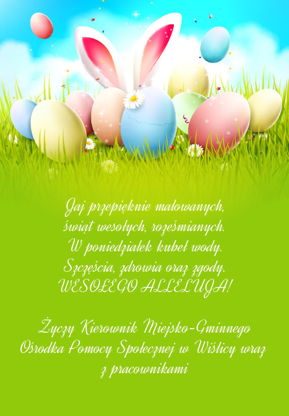 Kierownik Miejsko-Gminnego Ośrodka Pomocy Społecznej w Wiślicy wraz z pracownikami