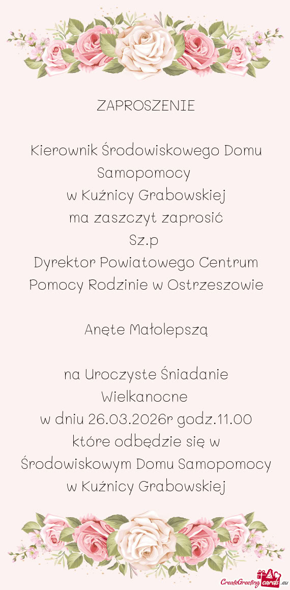 Kierownik Środowiskowego Domu Samopomocy