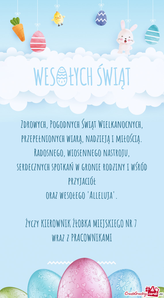 KIEROWNIK ŻŁOBKA MIEJSKIEGO NR 7 wraz z PRACOWNIKAMI