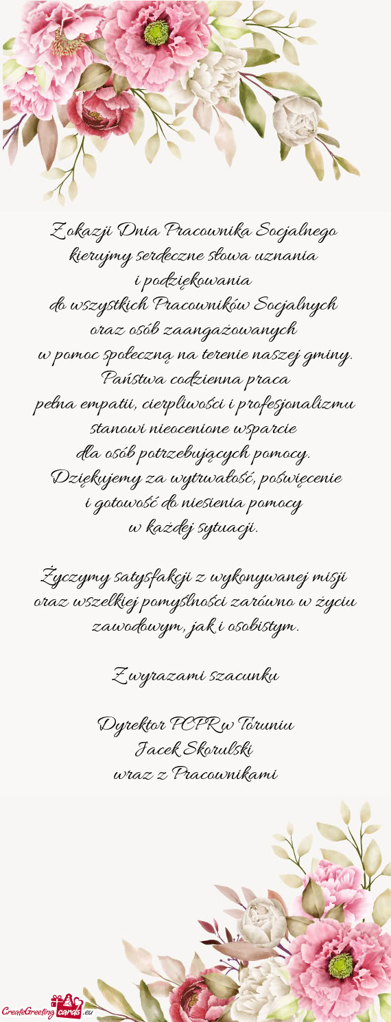 Kierujmy serdeczne słowa uznania