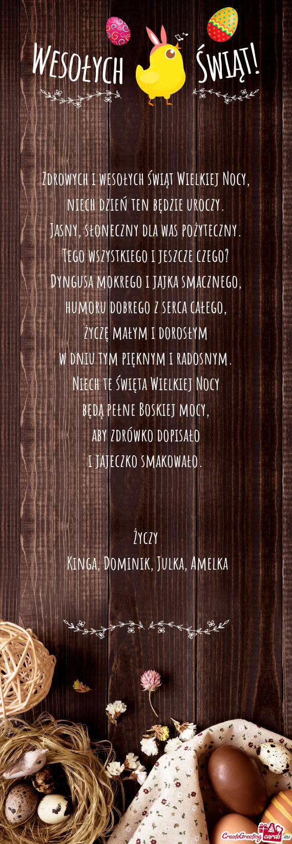 Kinga, Dominik, Julka, Amelka