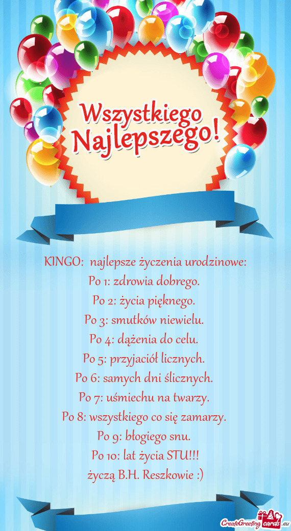 KINGO: najlepsze życzenia urodzinowe