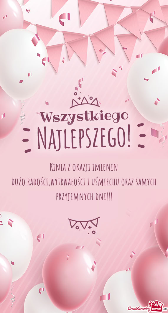 Kinia z okazji imienin