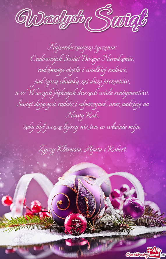 Klarusia, Agata i Robert