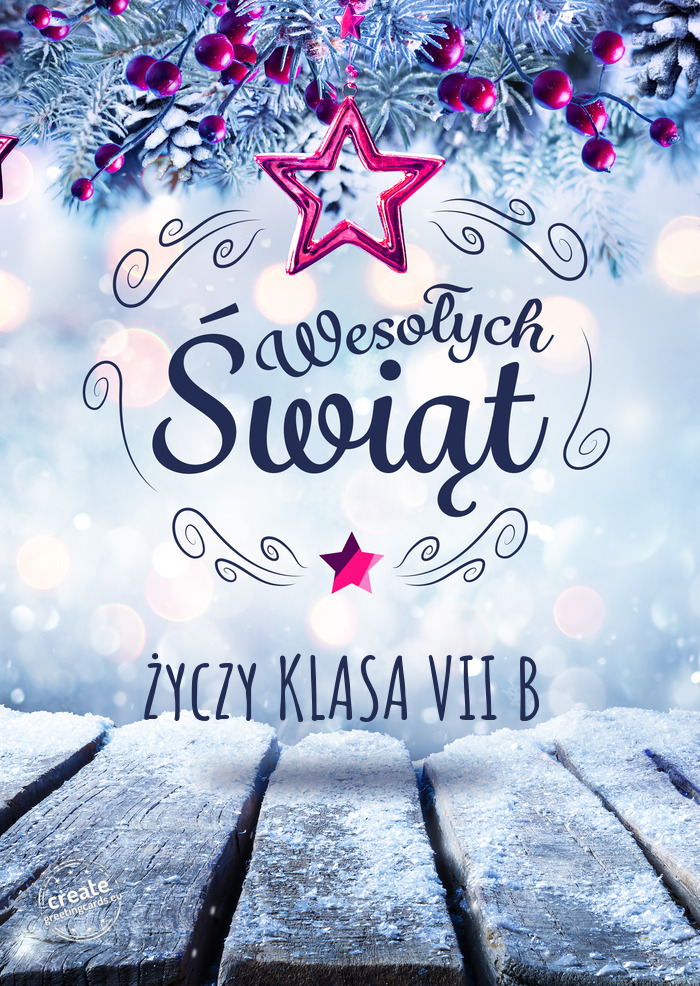 KLASA VII B Wesołych Świąt