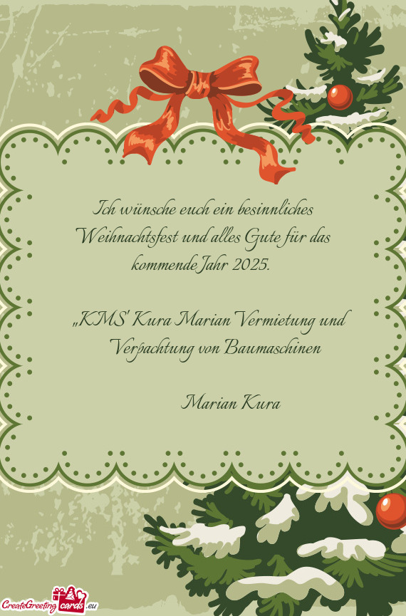 „KMS” Kura Marian Vermietung und