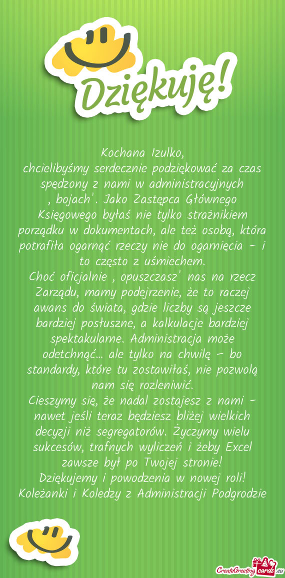 Ko Zastępca Głównego Księgowego byłaś nie tylko strażnikiem porządku w dokumentach, ale też