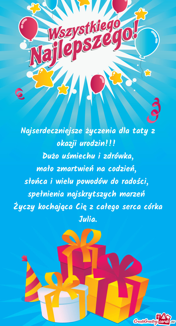 Kochająca Cię z całego serca córka Julia