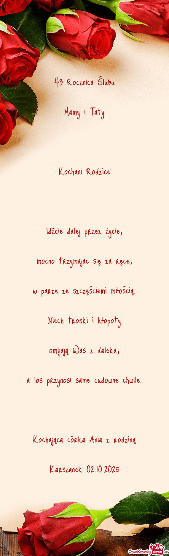 Kochająca córka Ania z rodziną