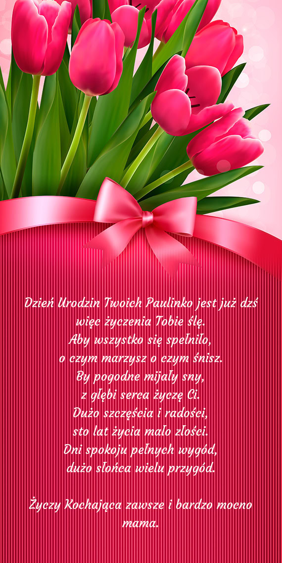 Kochająca zawsze i bardzo mocno mama