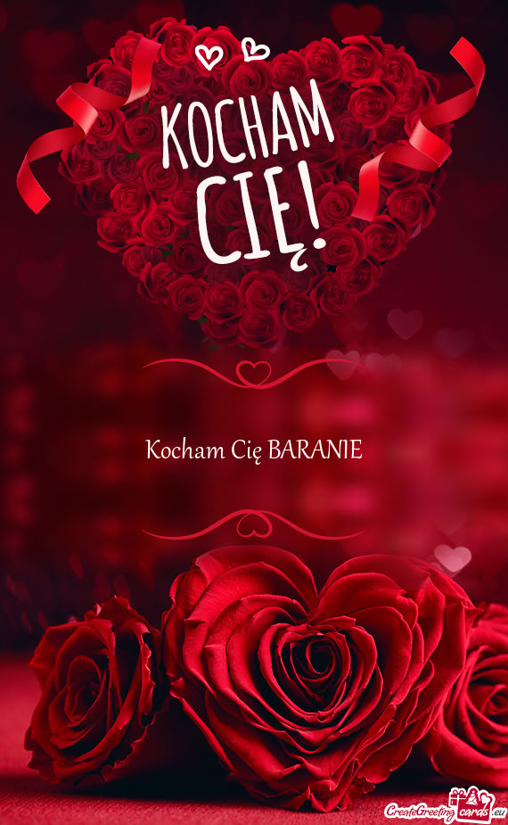 Kocham Cię BARANIE