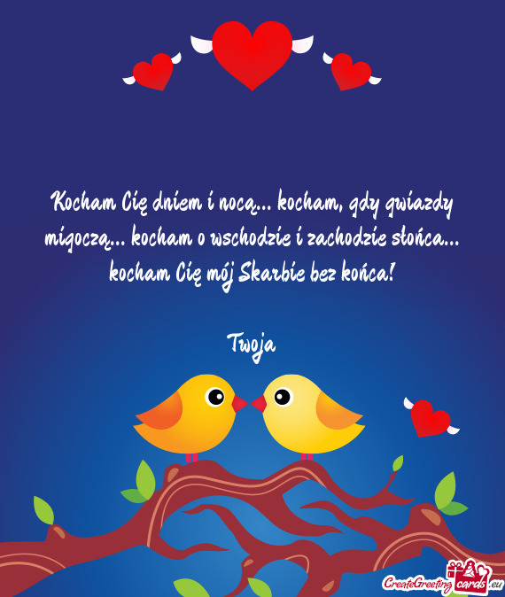 Kocham Cię mój Skarbie bez końca