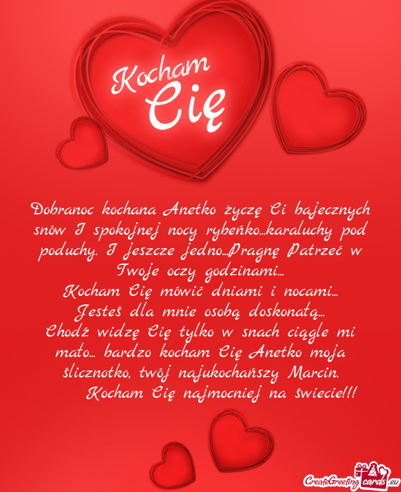 Kocham Cię mówić dniami i nocami