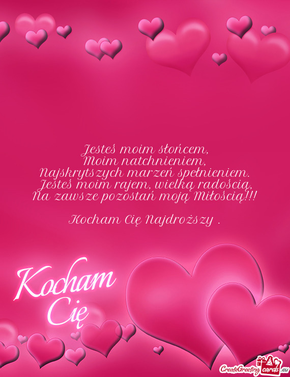 Kocham Cię Najdroższy