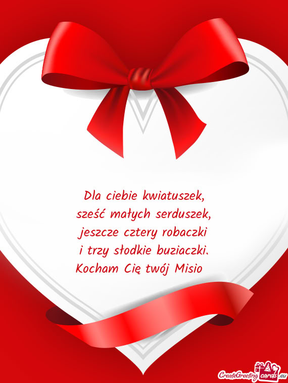 Kocham Cię twój Misio🥰