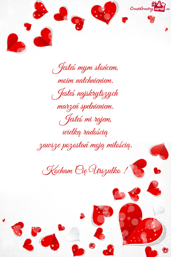 Kocham Cię Urszulko