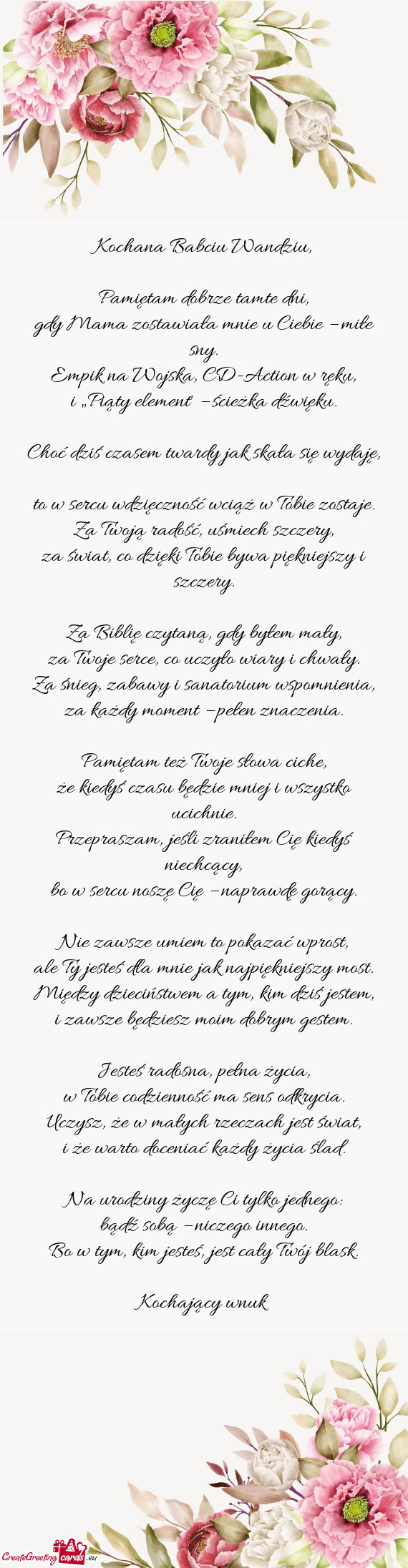 Kochana Babciu Wandziu