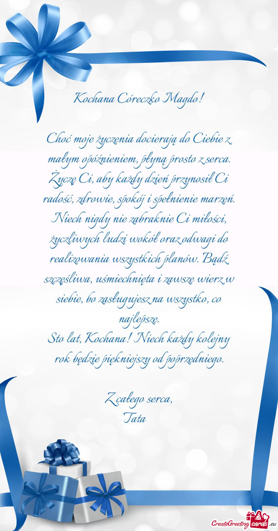 Kochana Córeczko Magdo