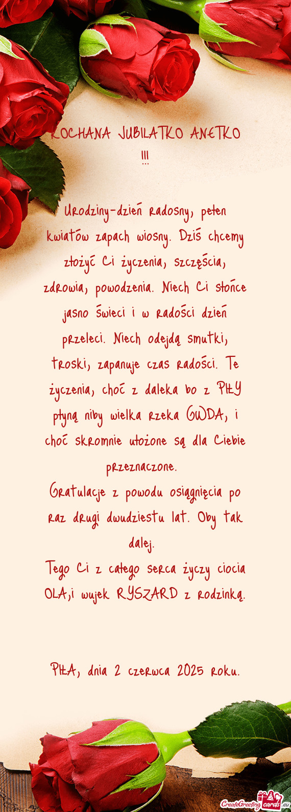 KOCHANA JUBILATKO ANETKO