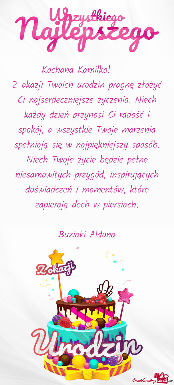 Kochana Kamilko! ❤️