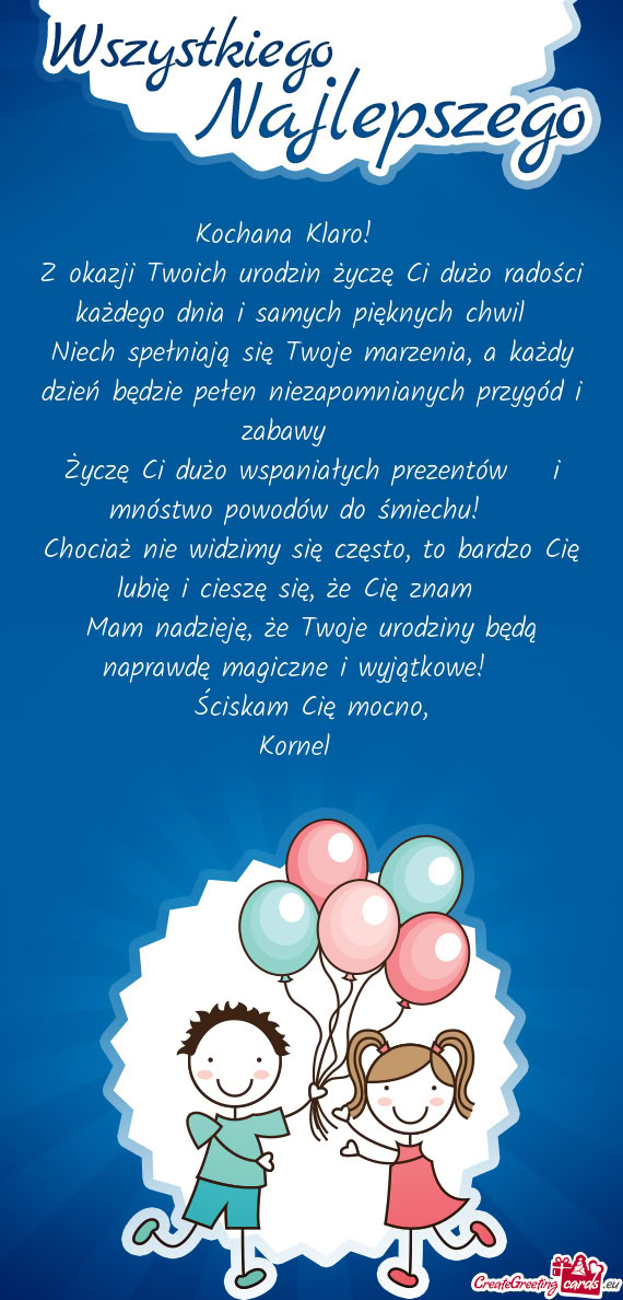 Kochana Klaro! 🎂💖