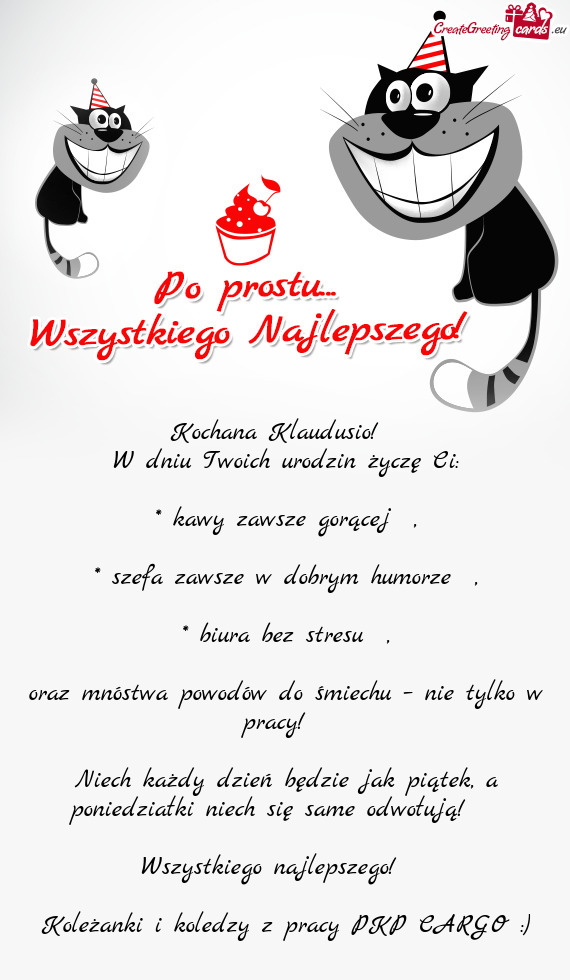 Kochana Klaudusio! 🎉