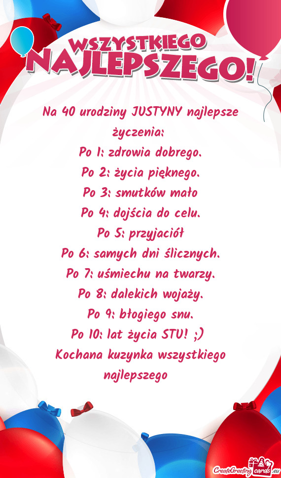 Kochana kuzynka wszystkiego najlepszego😘