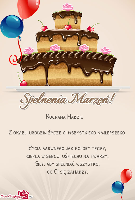 Kochana Madziu ❤️