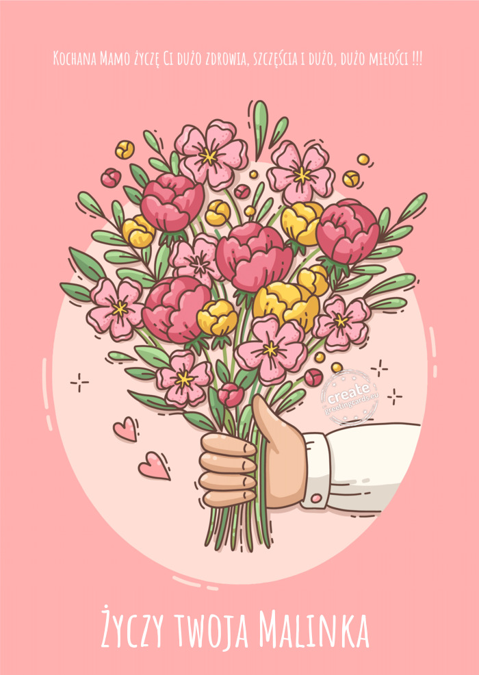 Kochana Mamo życzę Ci dużo zdrowia, szczęścia i dużo, dużo miłości !!! twoja Malink
