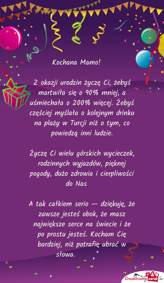 Kochana Mamo!♥️