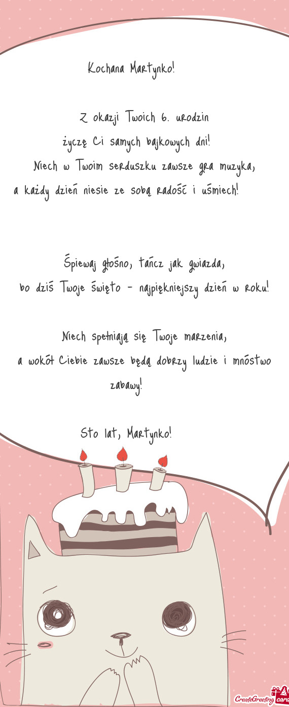 Kochana Martynko! 🎂🎉