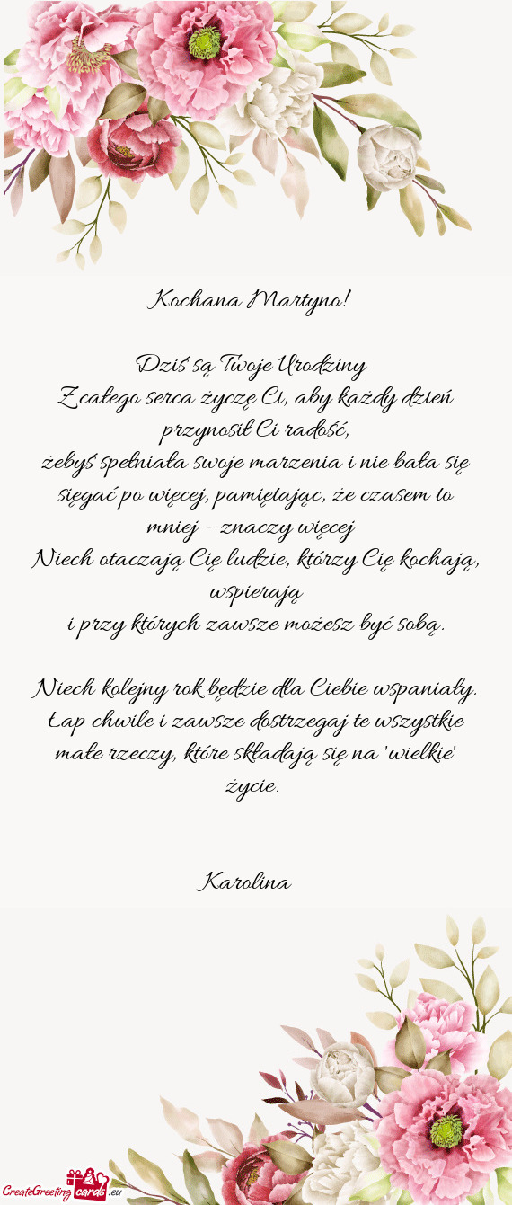 Kochana Martyno! 💖