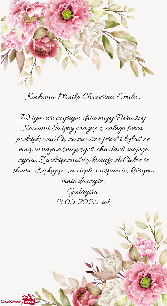 Kochana Matko Chrzestna Emilio