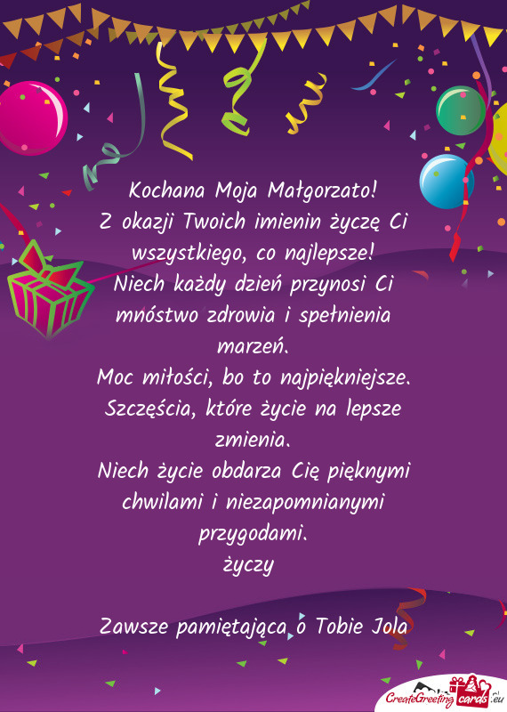 Kochana Moja Małgorzato