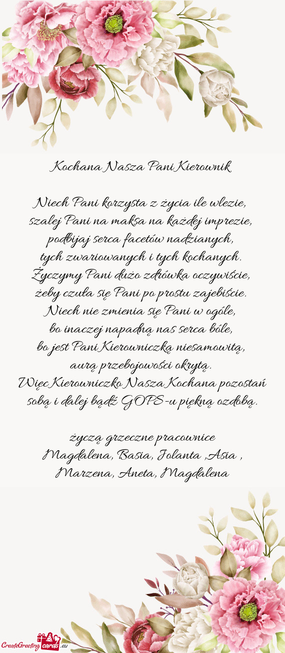 Kochana Nasza Pani Kierownik