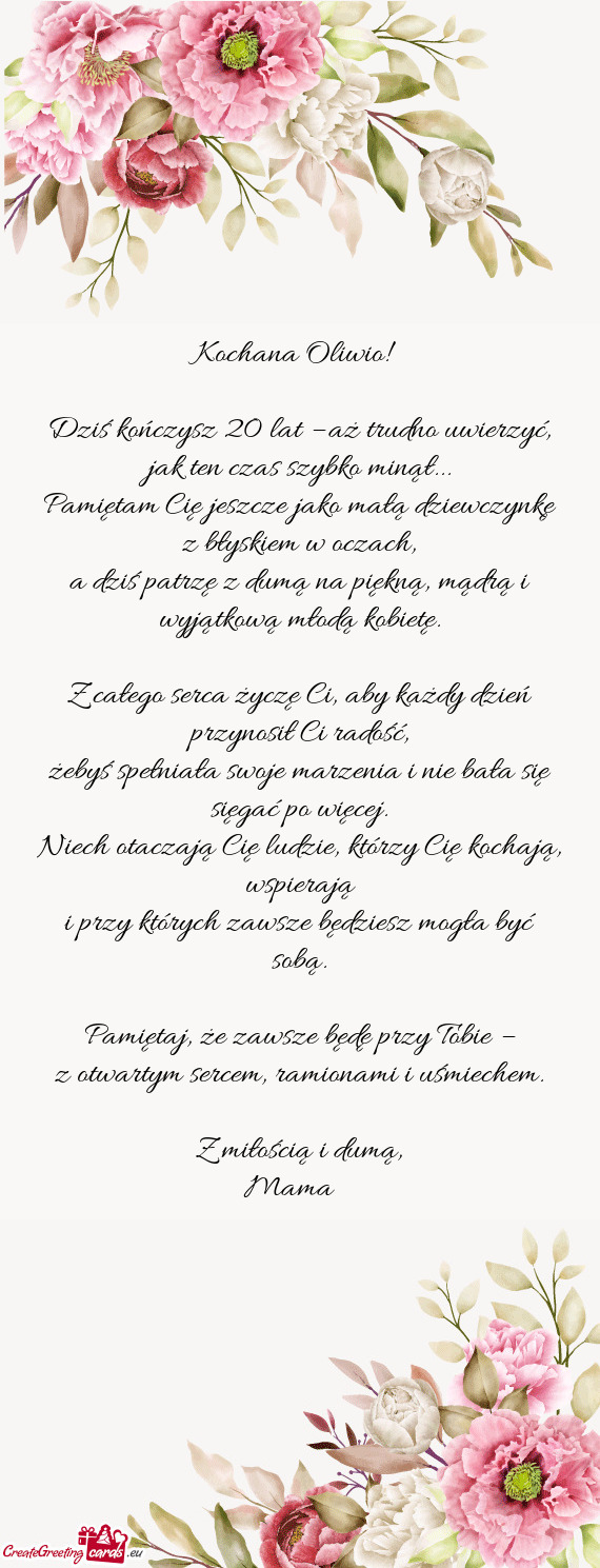 Kochana Oliwio! 💖