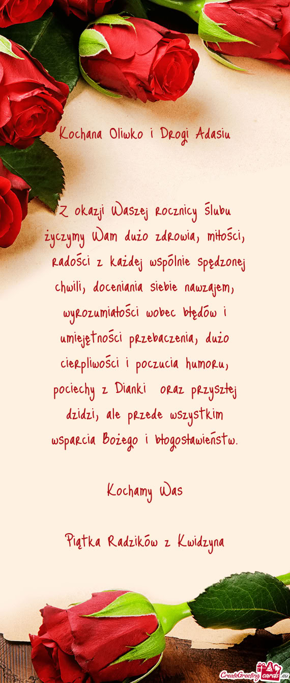 Kochana Oliwko i Drogi Adasiu