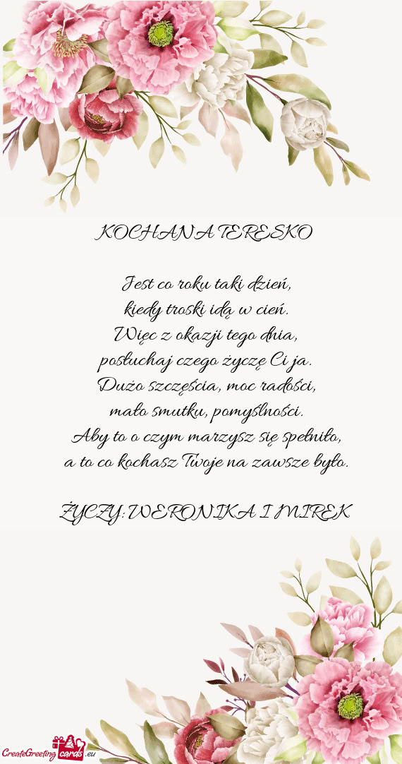 KOCHANA TERESKO Jest co roku taki dzień