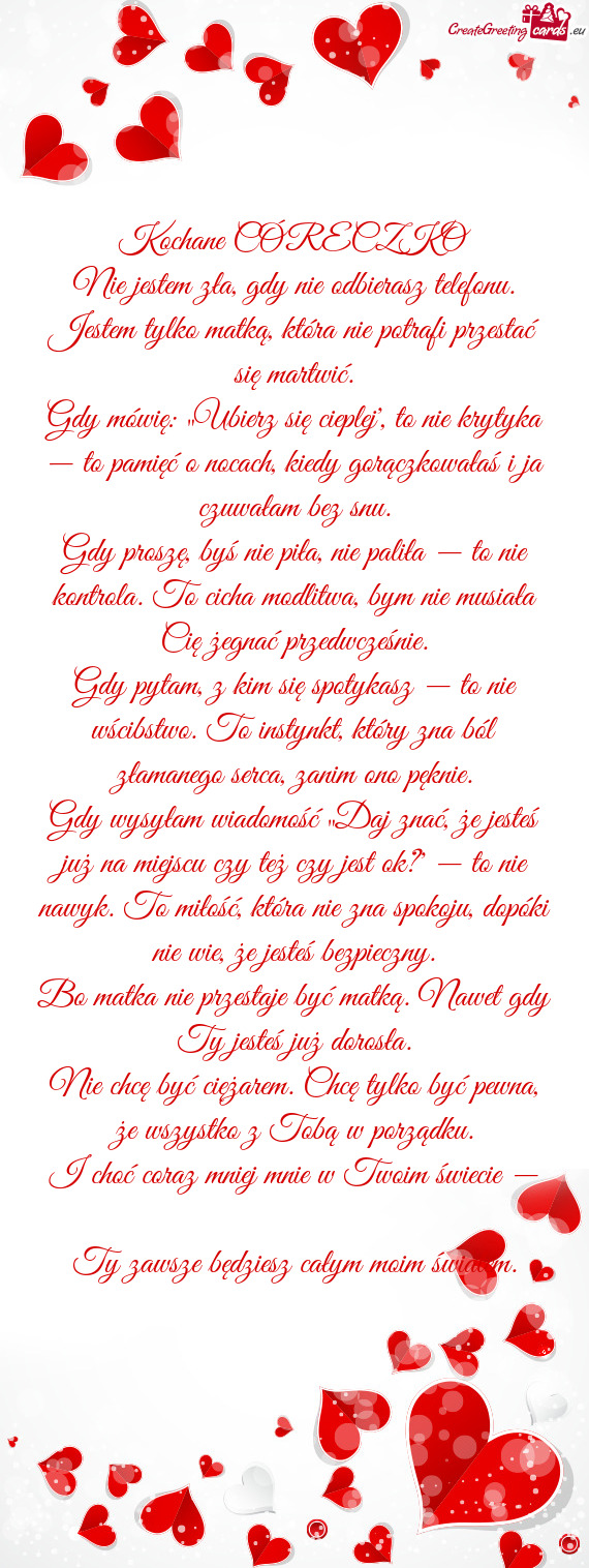 Kochane CÓRECZKO