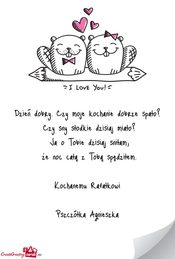 Kochanemu Rafałkowi