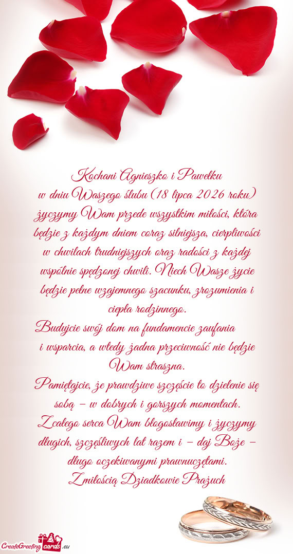 Kochani Agnieszko i Pawełku