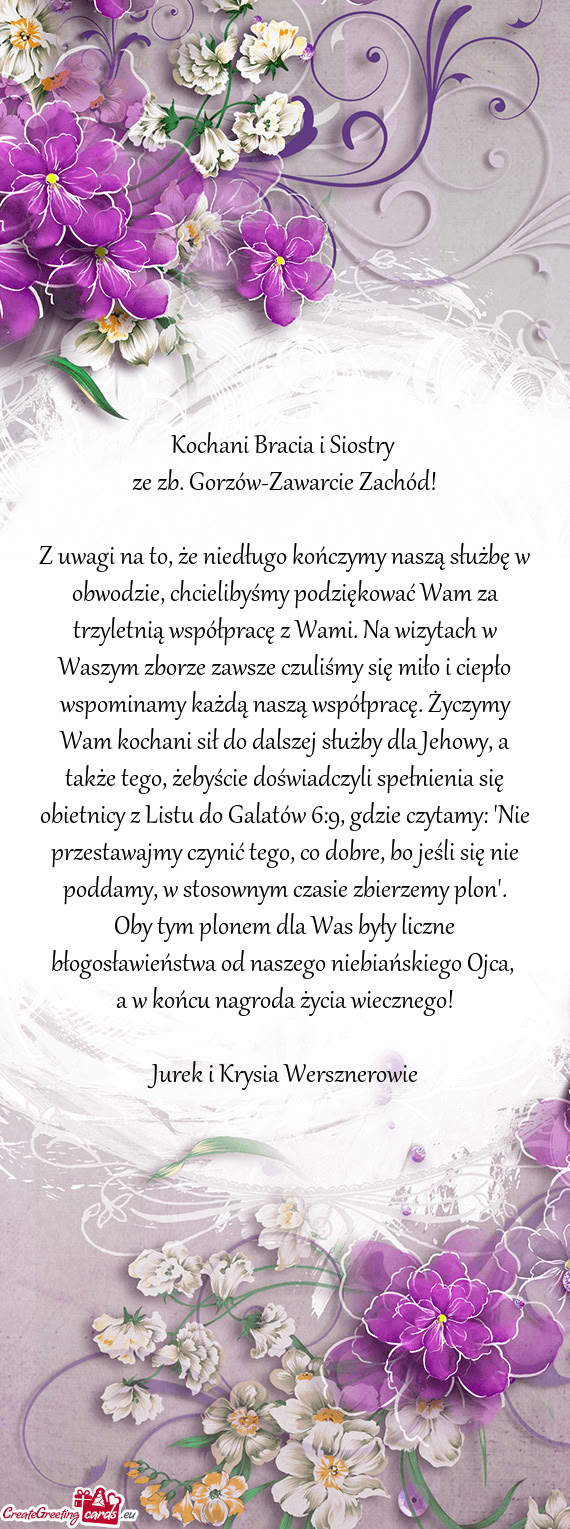 Kochani Bracia i Siostry